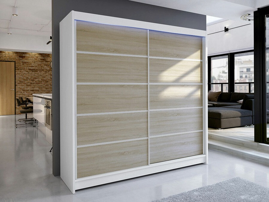 Armadio Closico Cavaris IV (Bianco + Sonoma quercia)