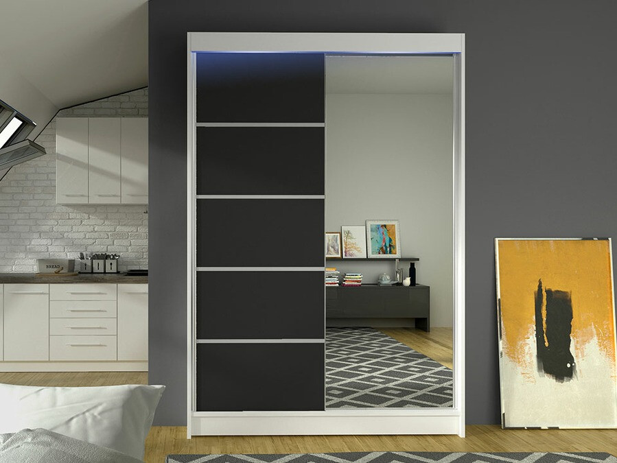 Armadio Closico Salvor III (Bianco + Nero)
