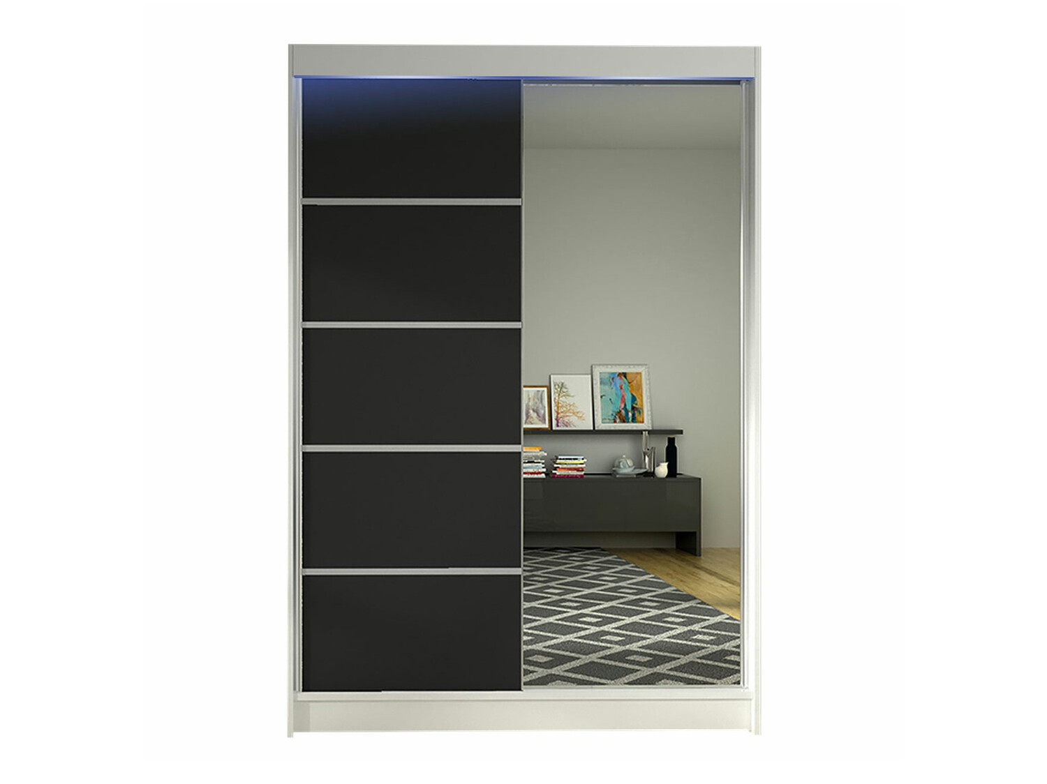 Armadio Closico Salvor III (Bianco + Nero)