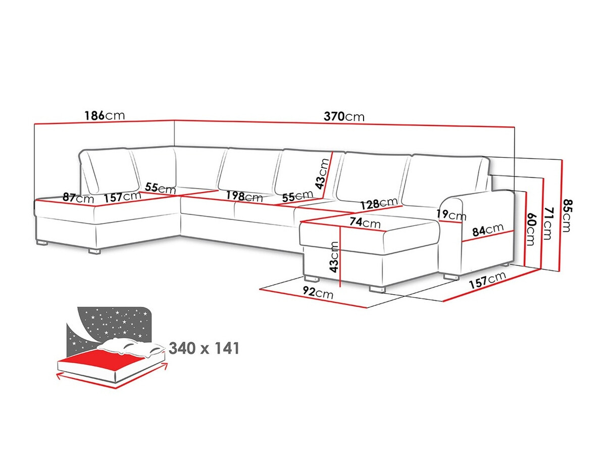 Divano angolare Comfivo Flumen III (Abriamo 03)