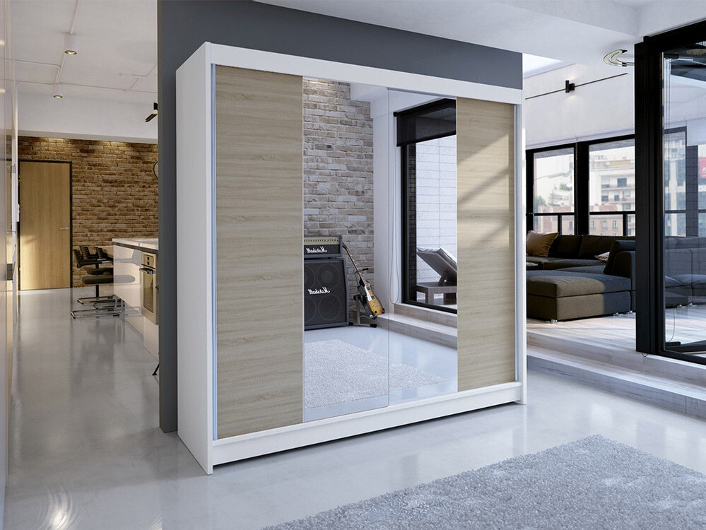 Armadio Closico Cavaris II (Bianco + Sonoma quercia)