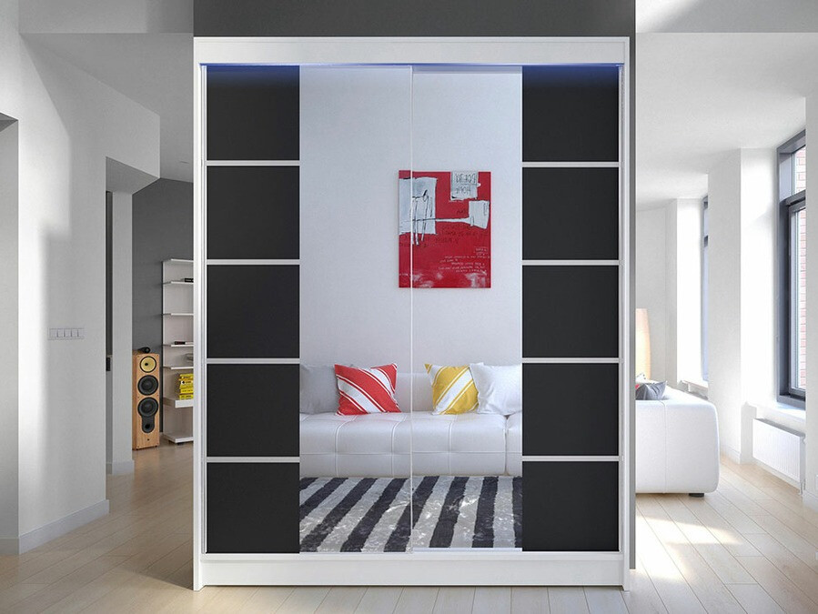 Armadio Closico Vastor V (Bianco + Nero)