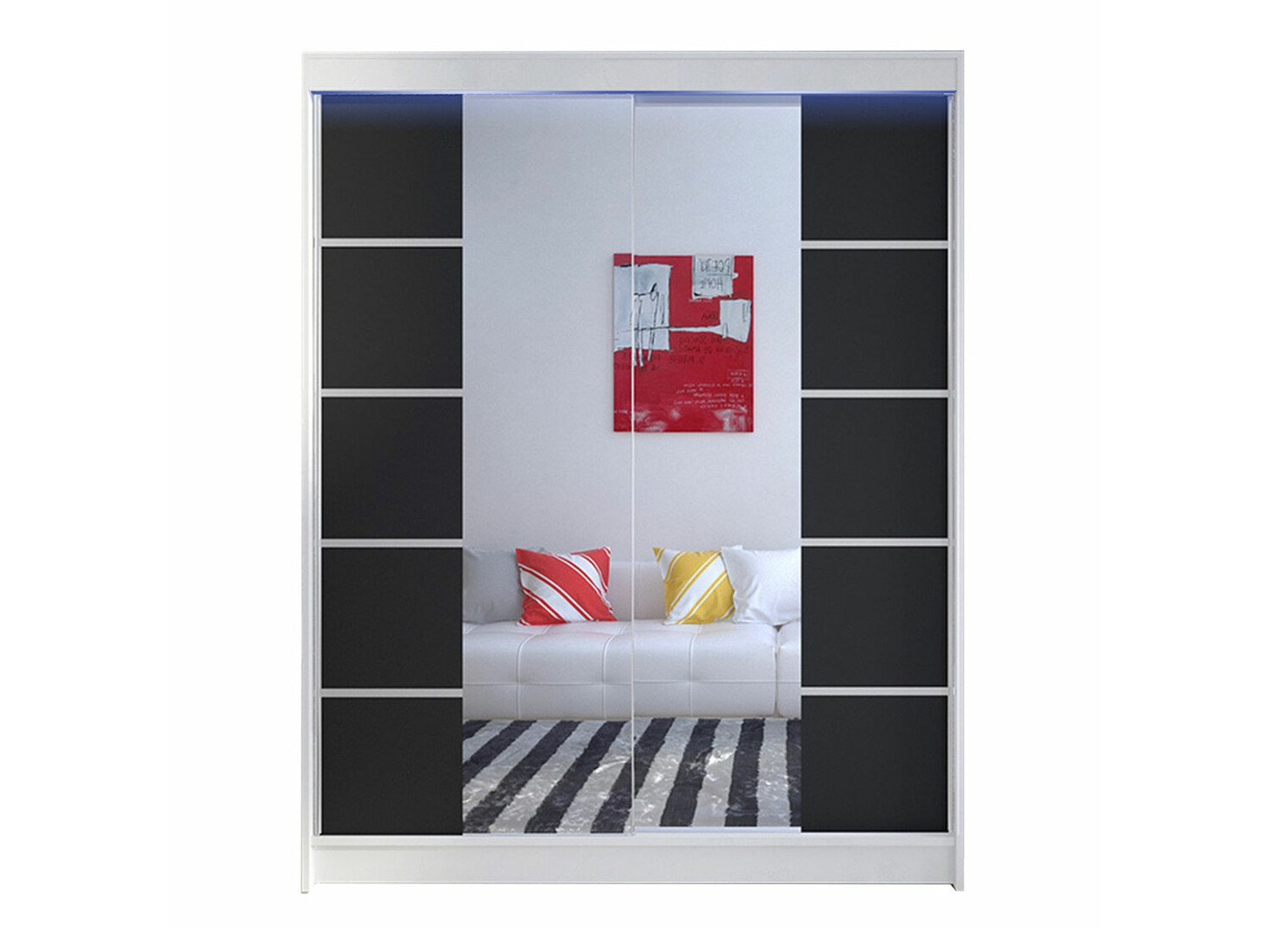 Armadio Closico Vastor V (Bianco + Nero)