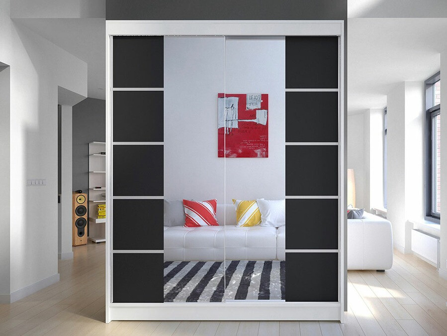 Armadio Closico Vastor V (Bianco + Nero)