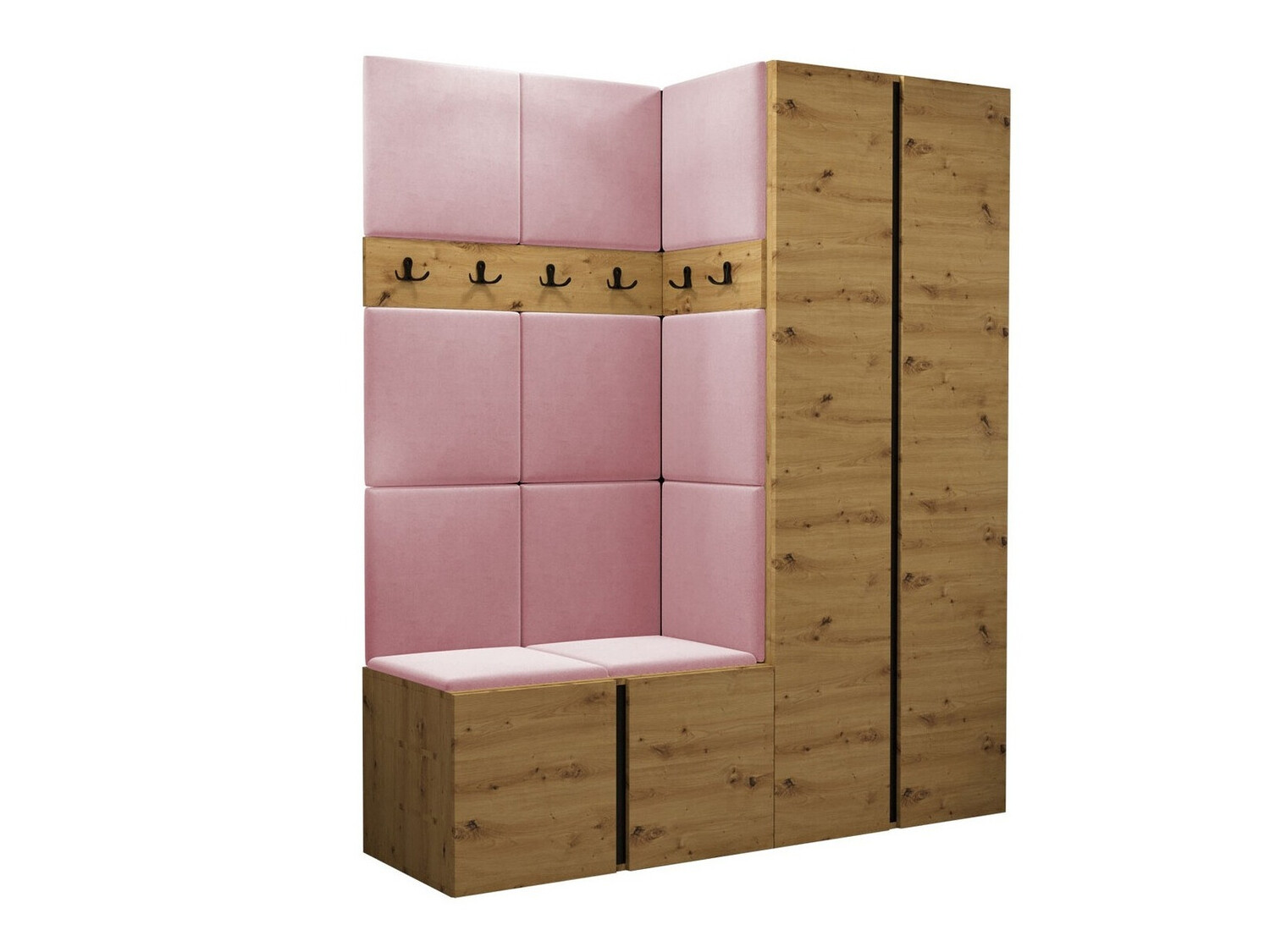 Set arredo da corridoio Pinis III (Rovere Artisan)
