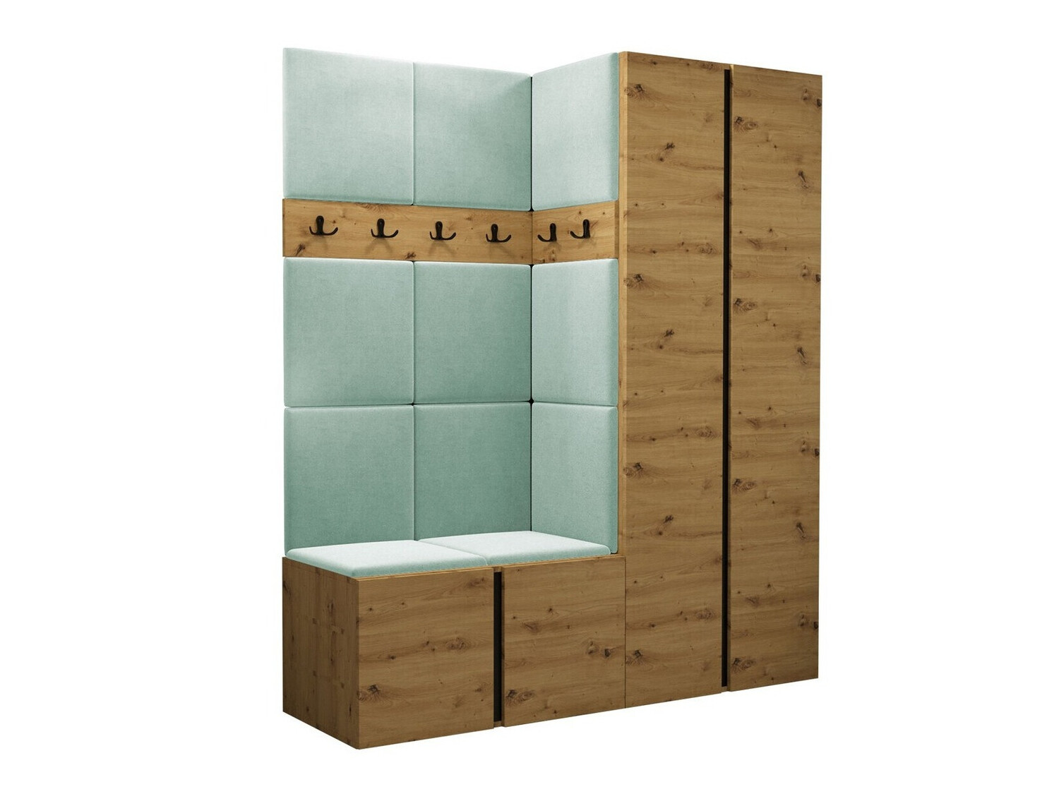 Set arredo da corridoio Pinis III (Rovere Artisan)