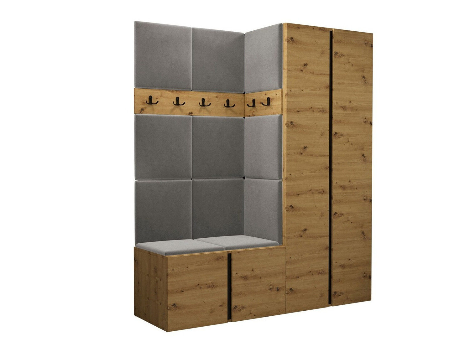 Set arredo da corridoio Pinis III (Rovere Artisan)
