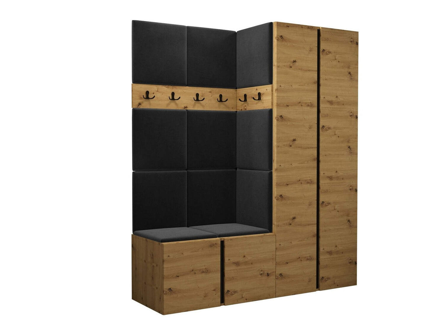 Set arredo da corridoio Pinis III (Rovere Artisan)