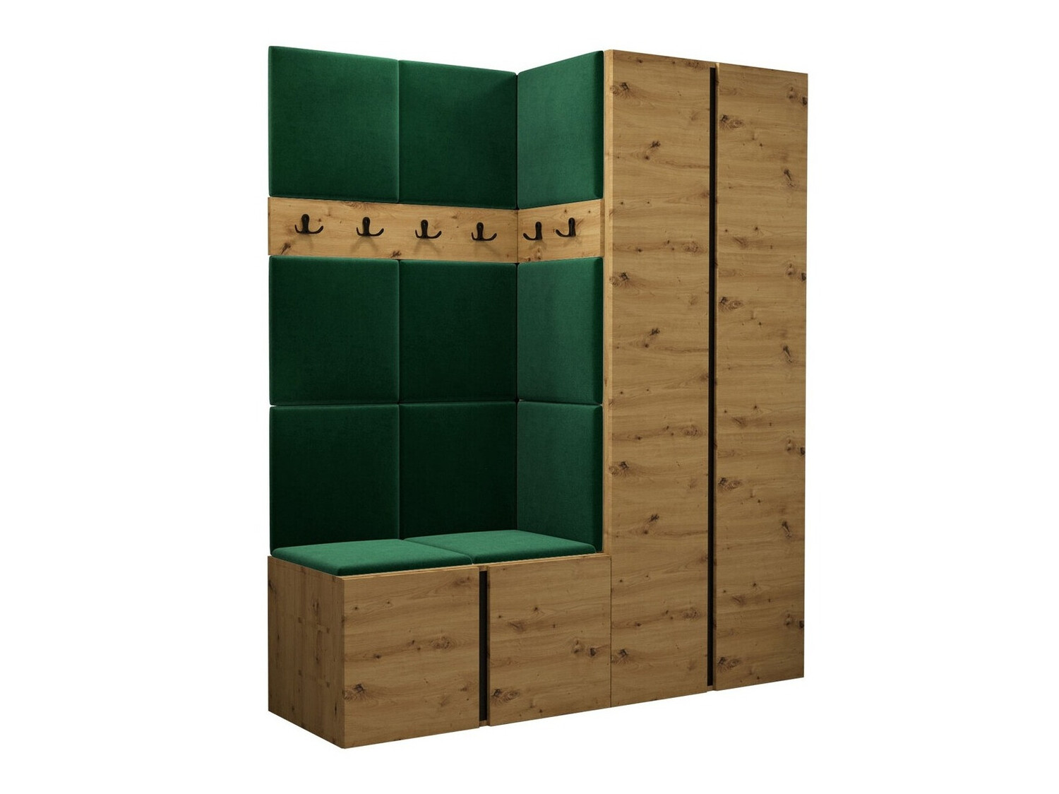 Set arredo da corridoio Pinis III (Rovere Artisan)