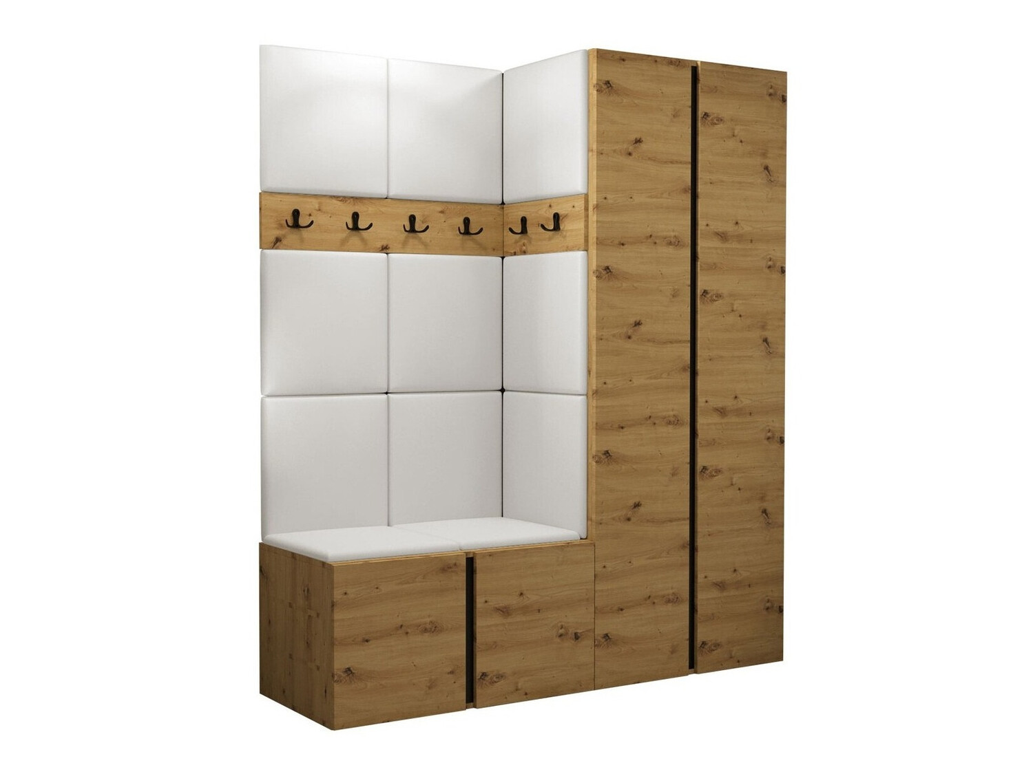 Set arredo da corridoio Pinis III (Rovere Artisan)