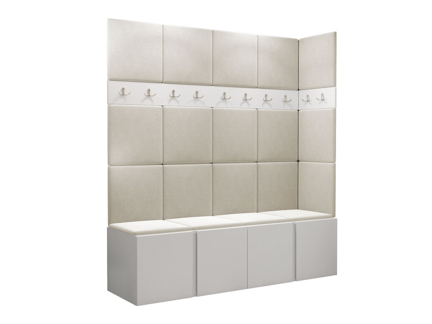 Set arredo da corridoio Pinis II (Bianco)