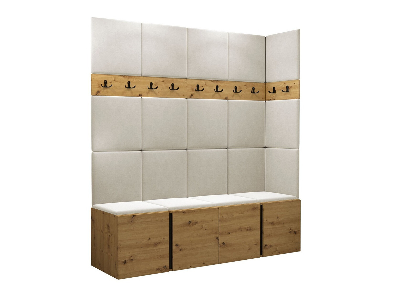 Set arredo da corridoio Pinis II (Rovere Artisan)