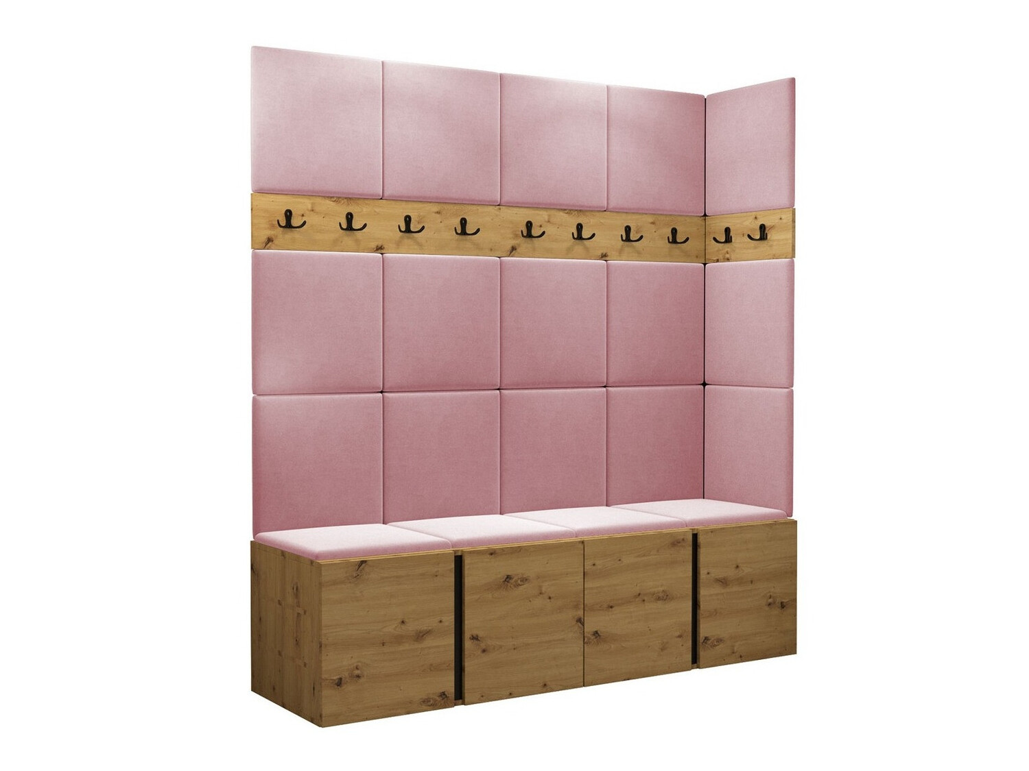 Set arredo da corridoio Pinis II (Rovere Artisan)