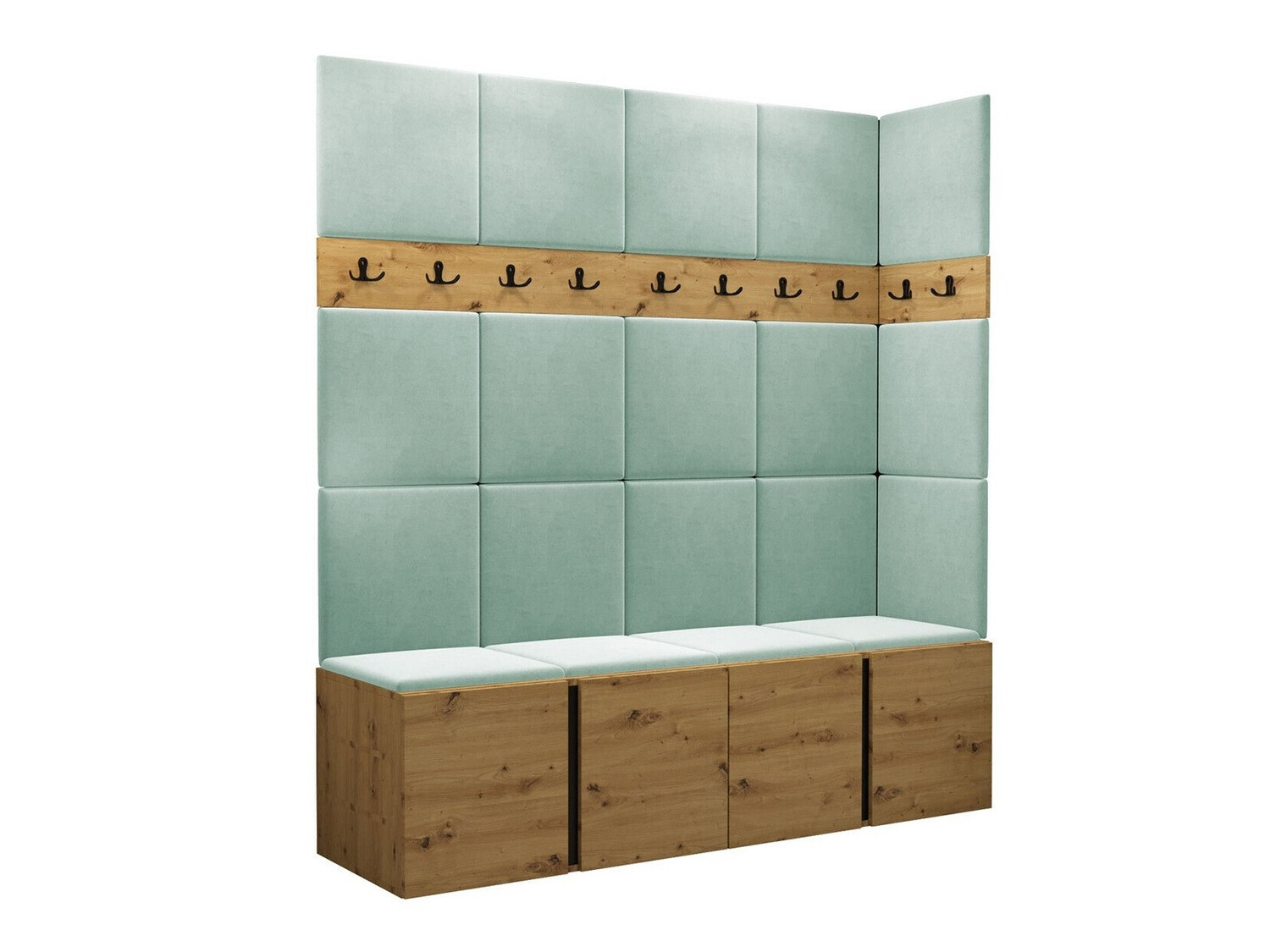 Set arredo da corridoio Pinis II (Rovere Artisan)