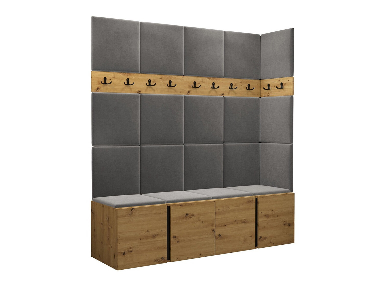 Set arredo da corridoio Pinis II (Rovere Artisan)