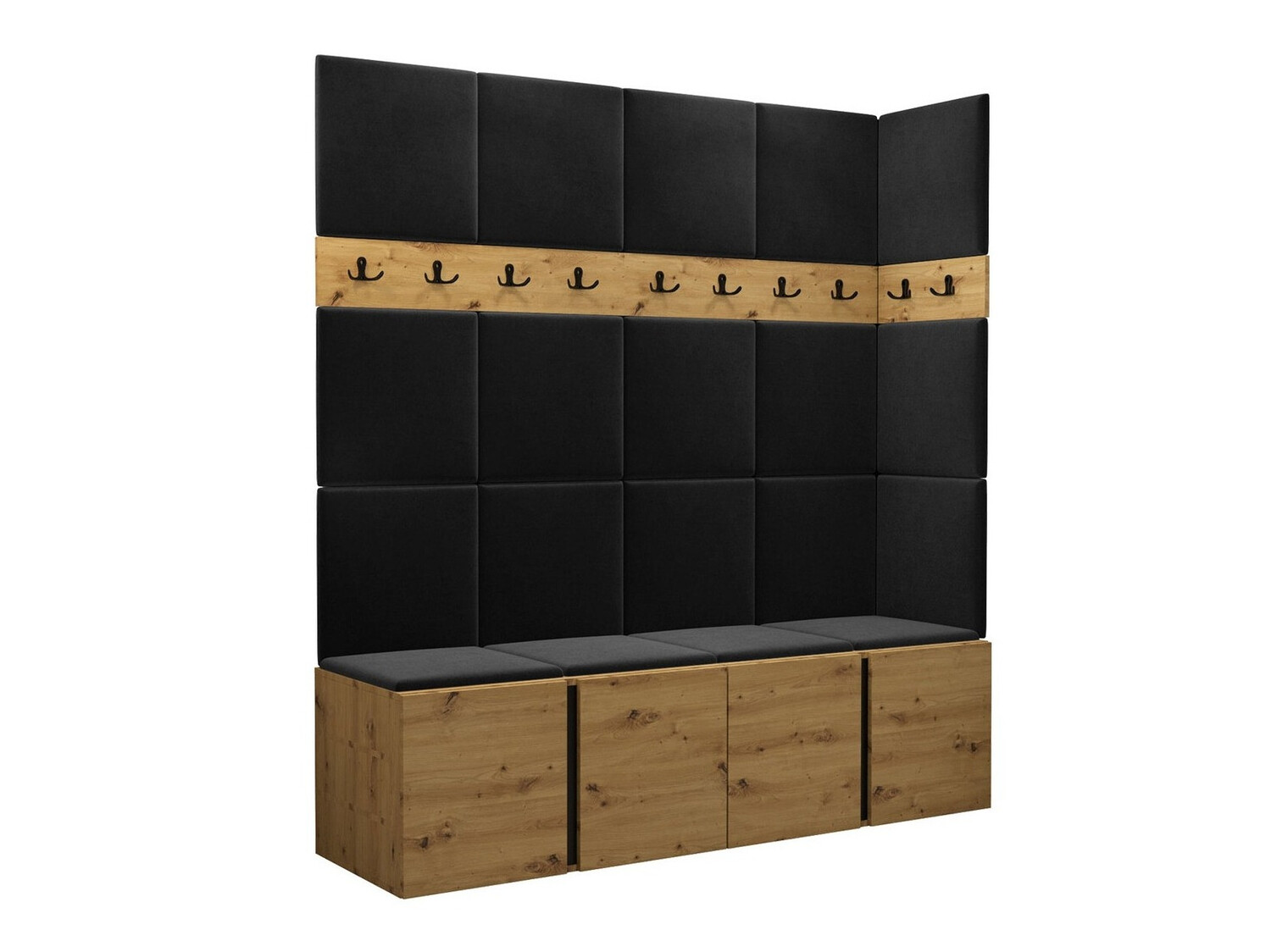 Set arredo da corridoio Pinis II (Rovere Artisan)