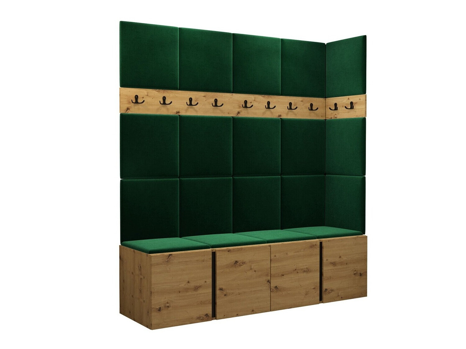 Set arredo da corridoio Pinis II (Rovere Artisan)