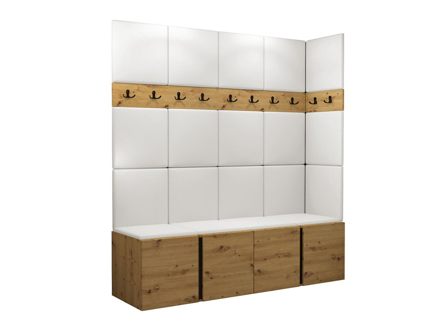 Set arredo da corridoio Pinis II (Rovere Artisan)