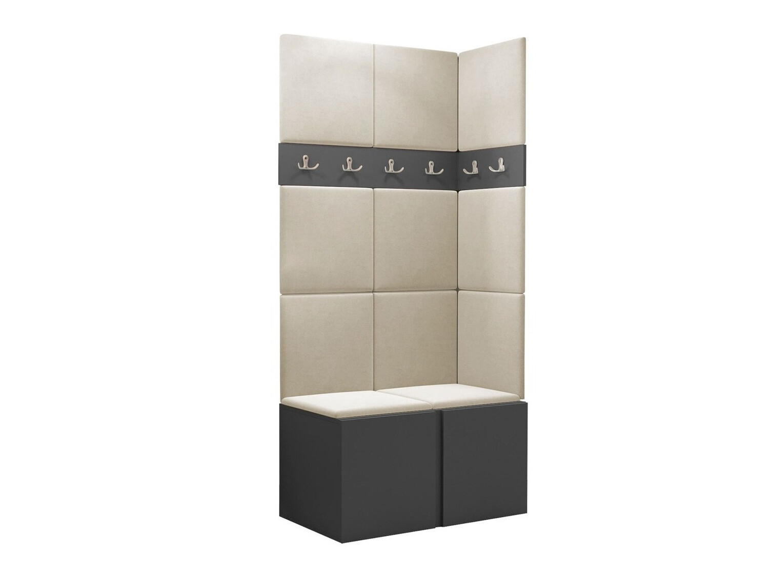 Set arredo da corridoio Pinis I (Grafite)