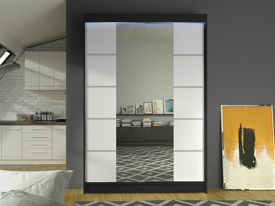 Armadio Closico Salvor V (Nero + Bianco)