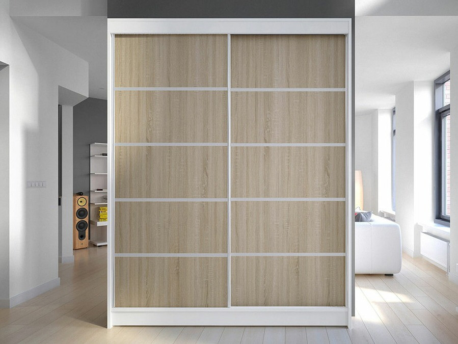 Armadio Closico Vastor IV (Bianco + Sonoma quercia)