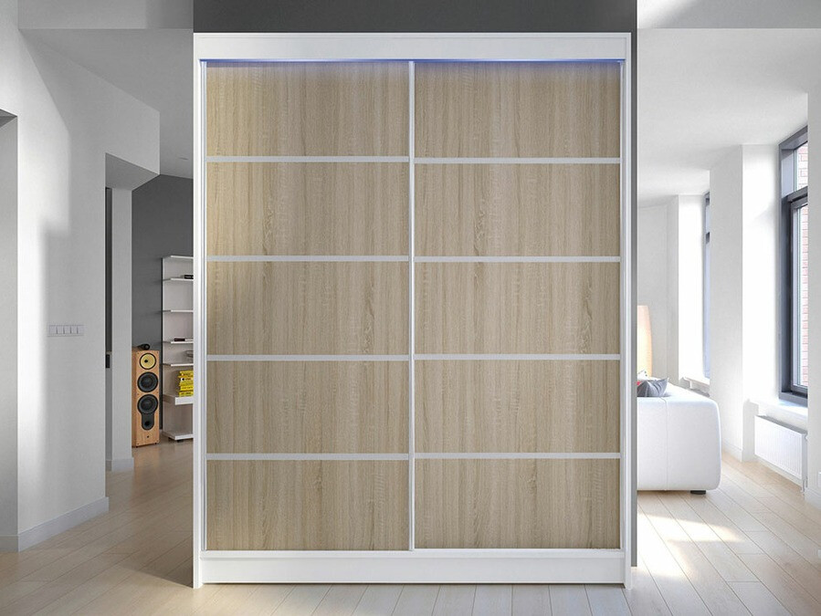 Armadio Closico Vastor IV (Bianco + Sonoma quercia)