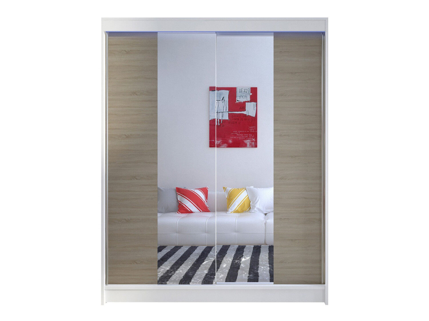 Armadio Closico 141 (Bianco + Sonoma quercia)