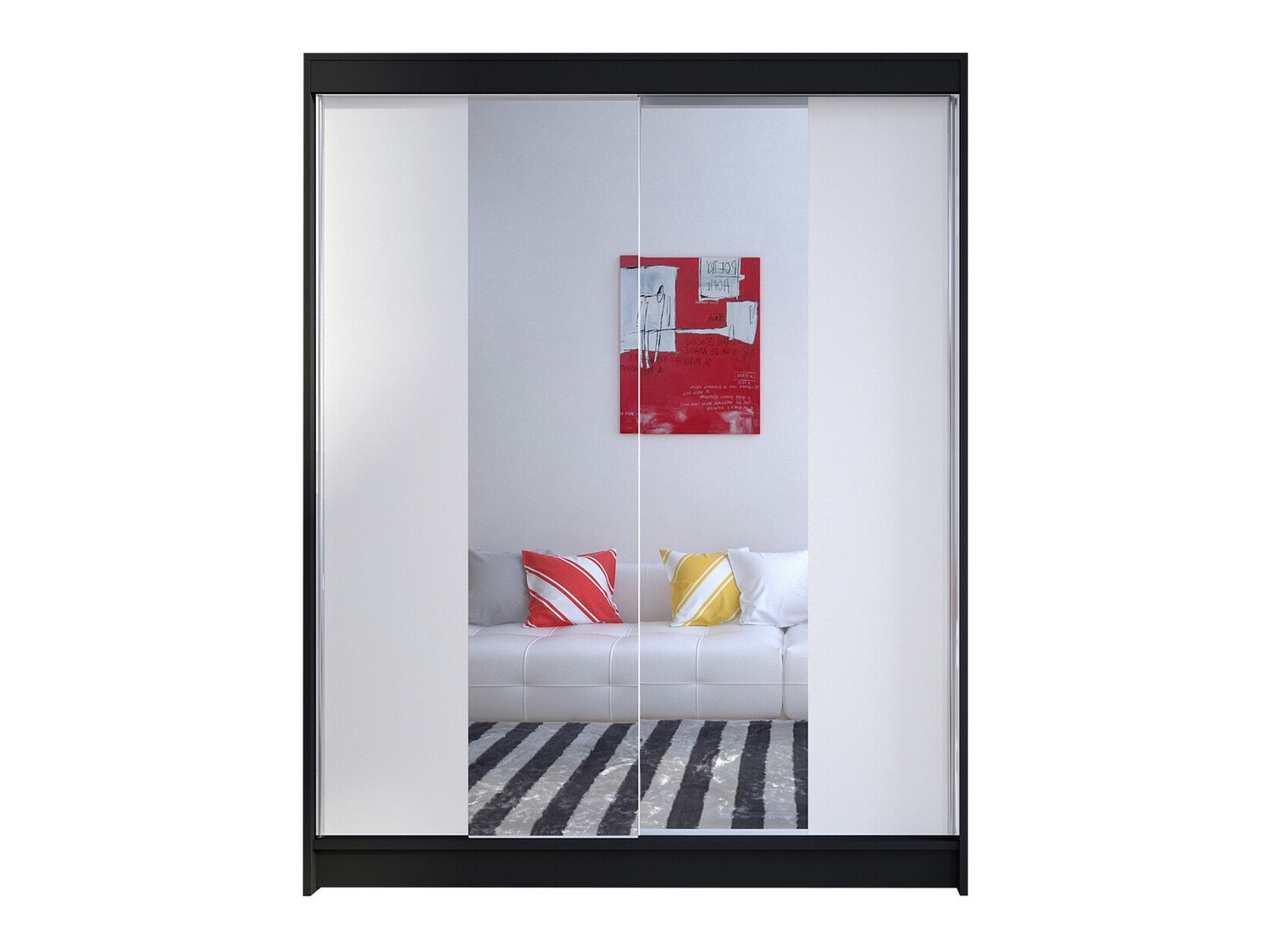 Armadio Closico 141 (Nero + Bianco)