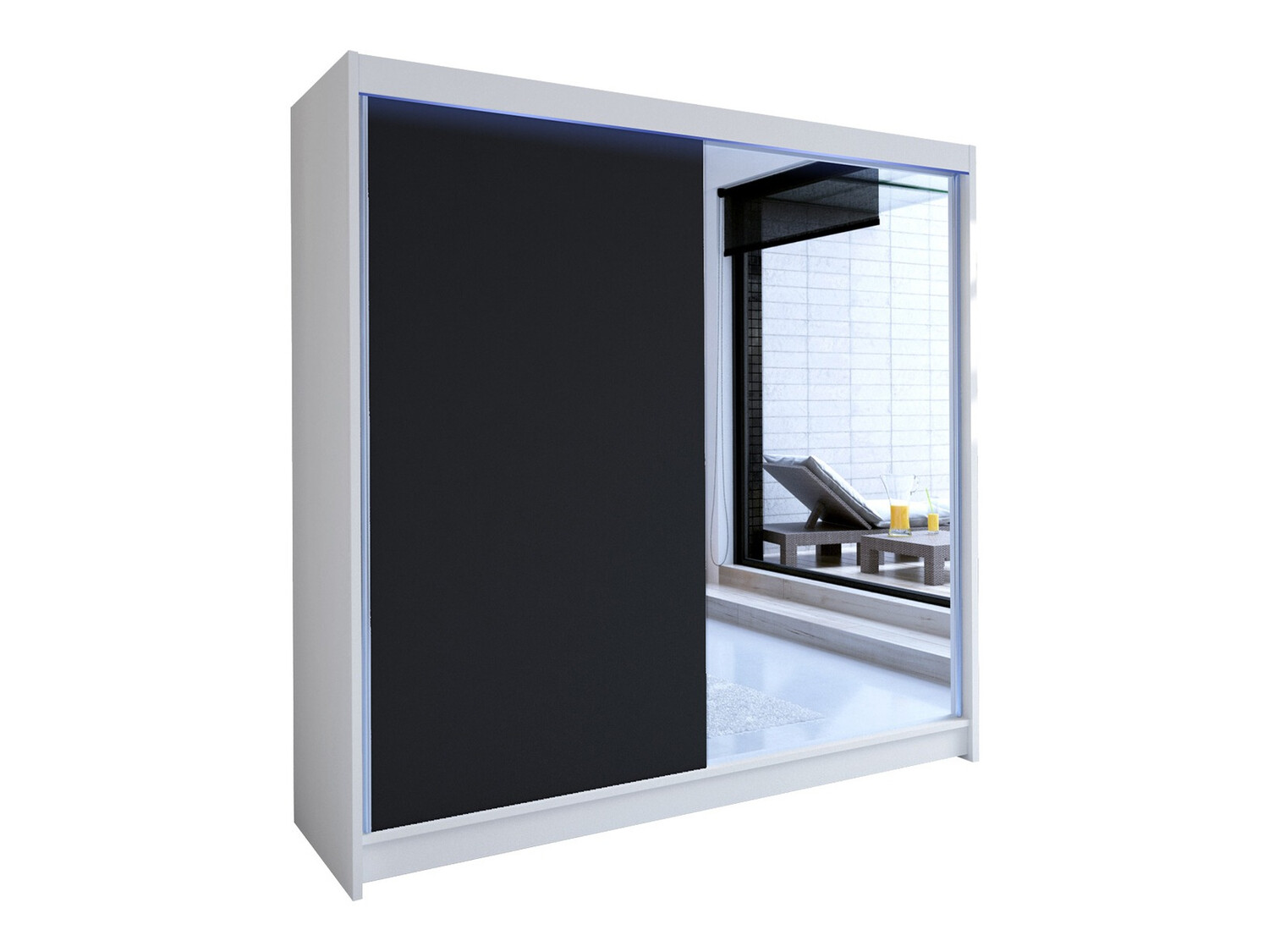 Armadio Closico Cavaris I (Bianco + Nero)