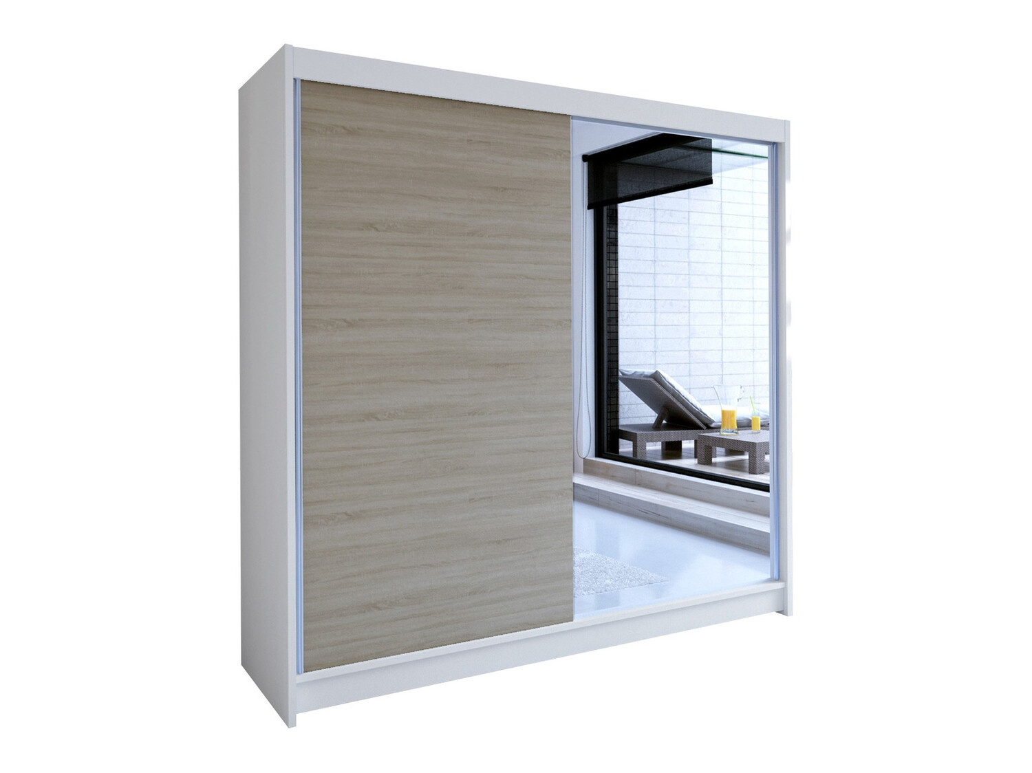 Armadio Closico Cavaris I (Bianco + Sonoma quercia)