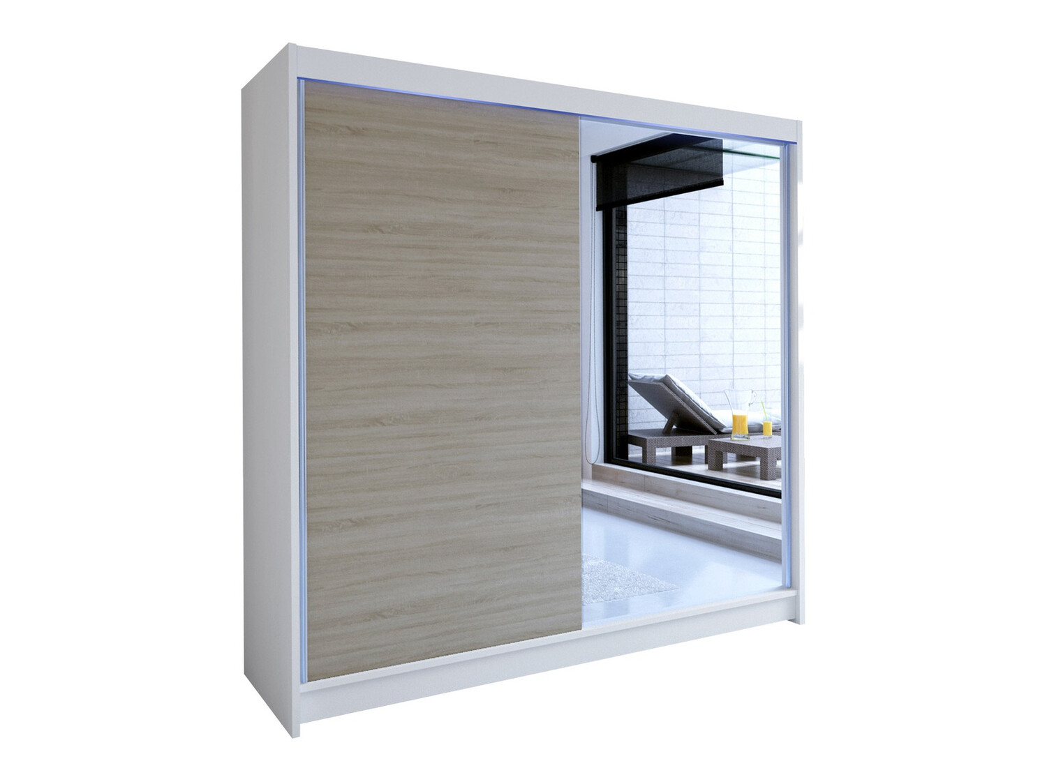 Armadio Closico Cavaris I (Bianco + Sonoma quercia)