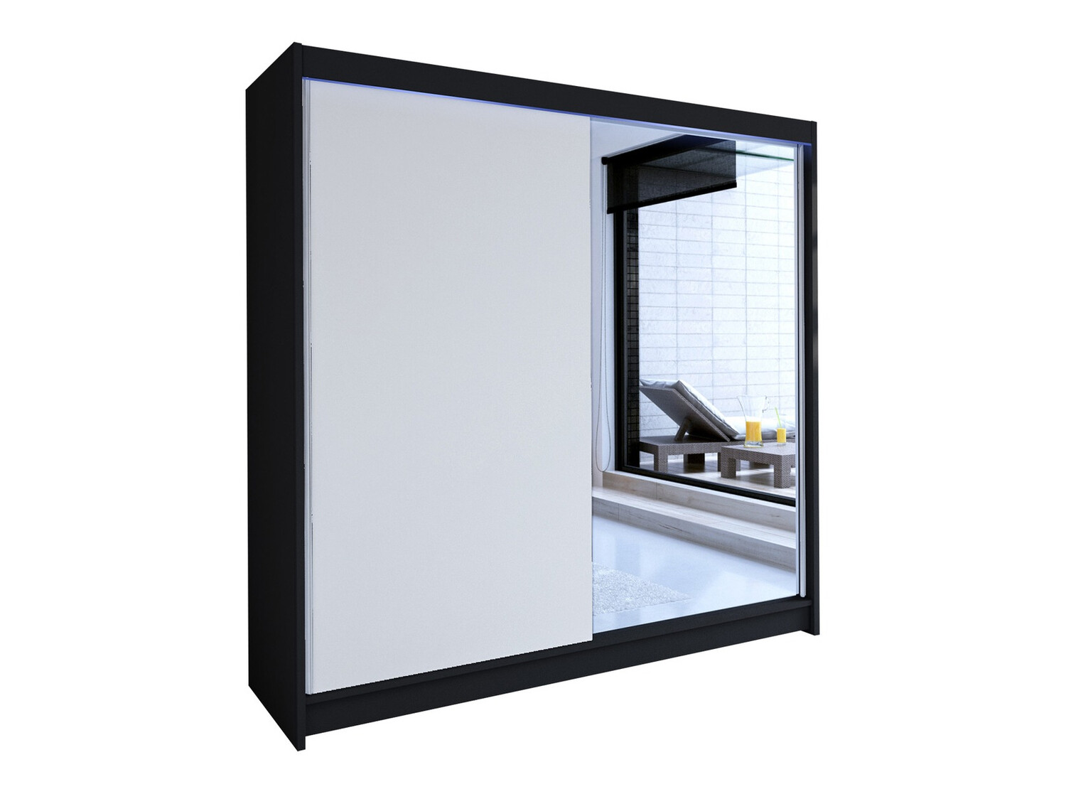 Armadio Closico Cavaris I (Nero + Bianco)