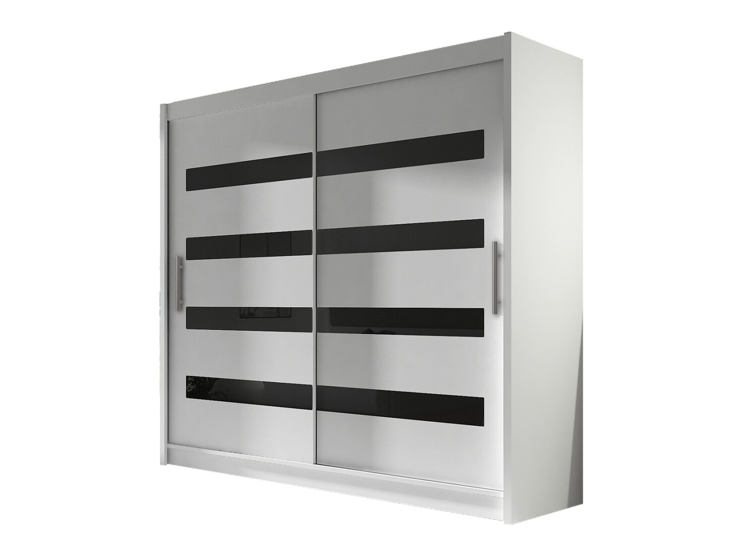 Armadio Closico Pallor XI (Bianco + Nero lucido)