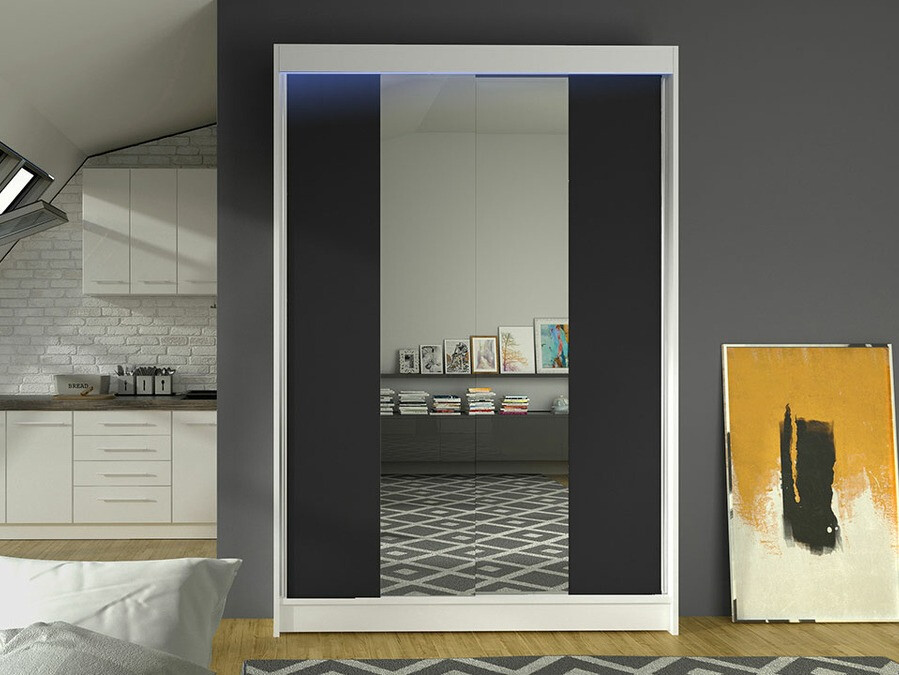 Armadio Closico Salvor II (Bianco + Nero)