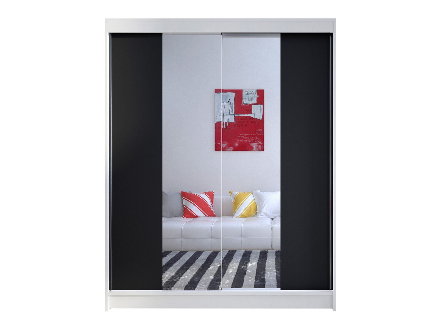 Armadio Closico Vastor II (Bianco + Nero)