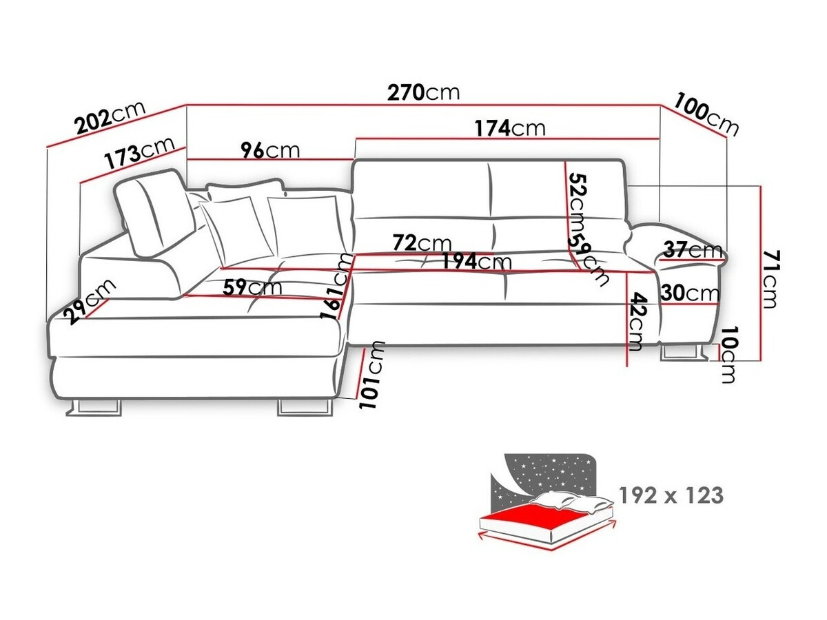 Divano angolare Comfivo Ruta III (Soft 011 + Lux 06)