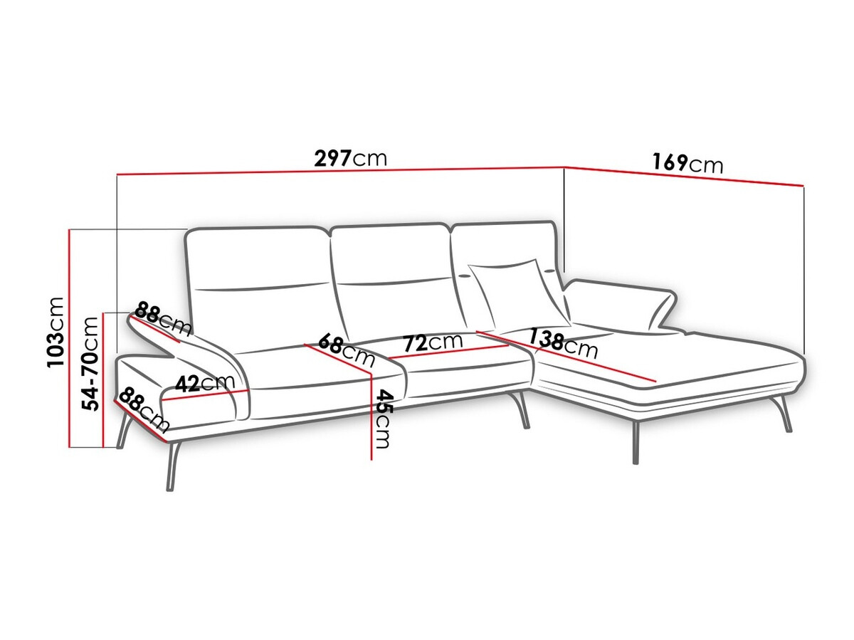 Divano angolare Lincoln 121 (Gusto 18)