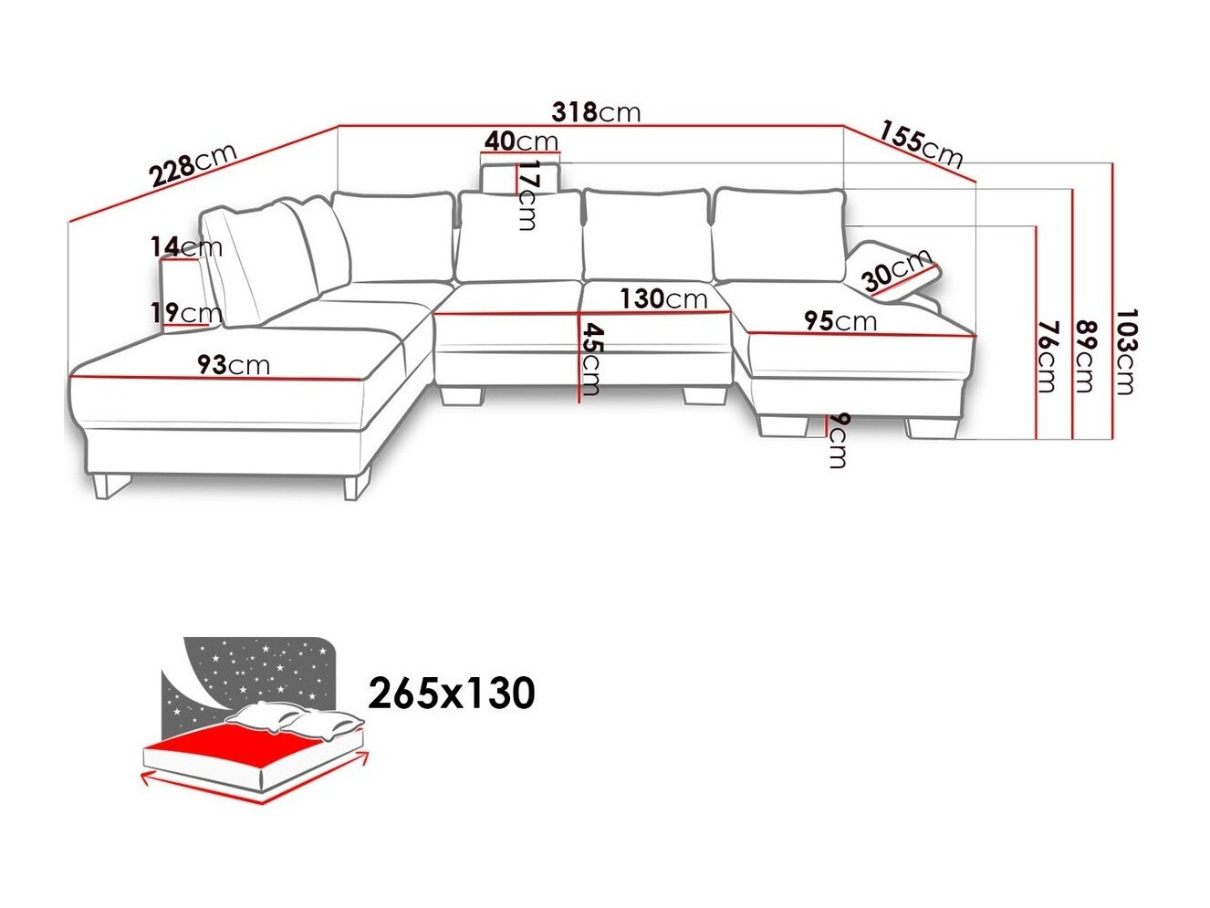 Divano angolare Lincoln 127 (Bergamo 24)