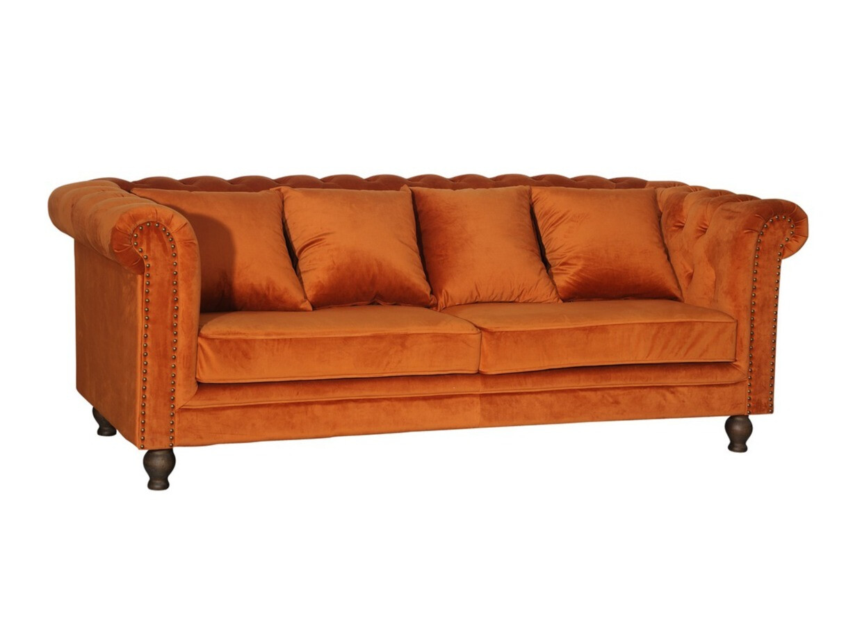 Divano chesterfield Dallas 255 (Arancione)