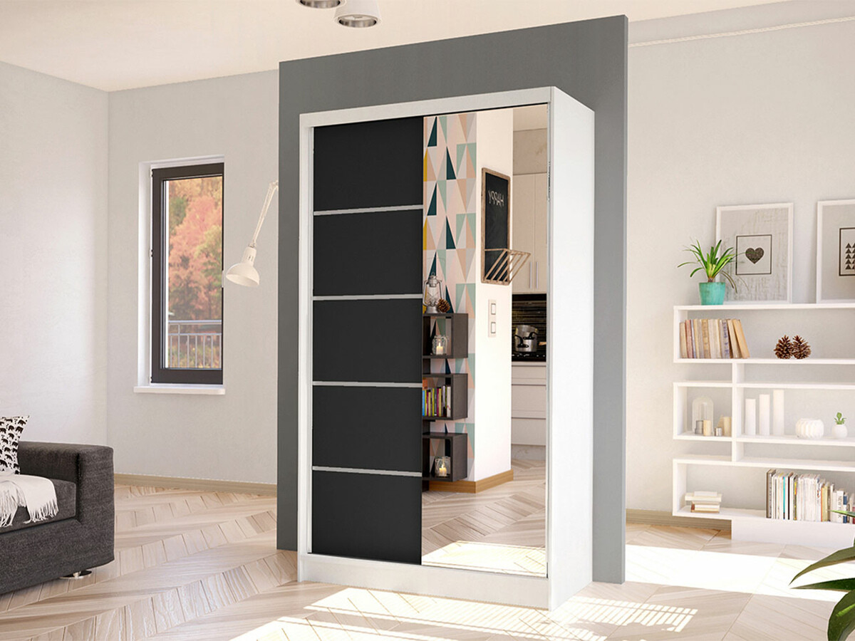 Armadio Closico Fractor III (Bianco + Nero)