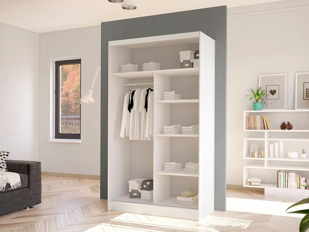 Armadio Closico Fractor III (Bianco + Rovere Artisan)