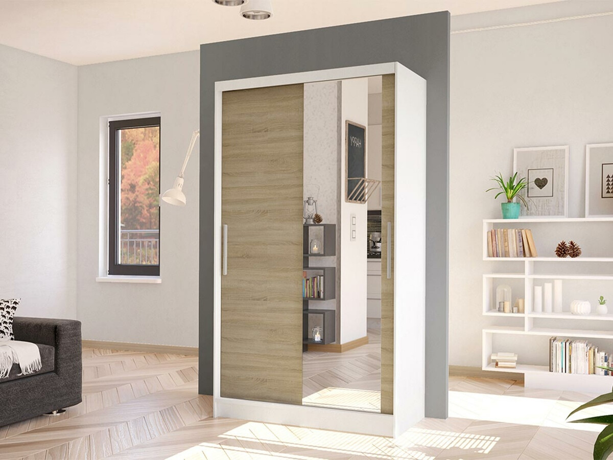 Armadio Closico Structor VI (Bianco + Sonoma quercia)