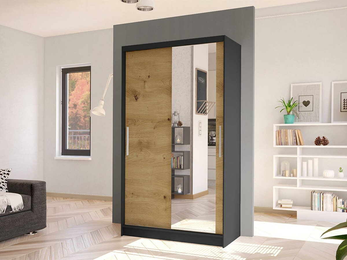 Armadio Closico Structor VI (Nero + Rovere Artisan)