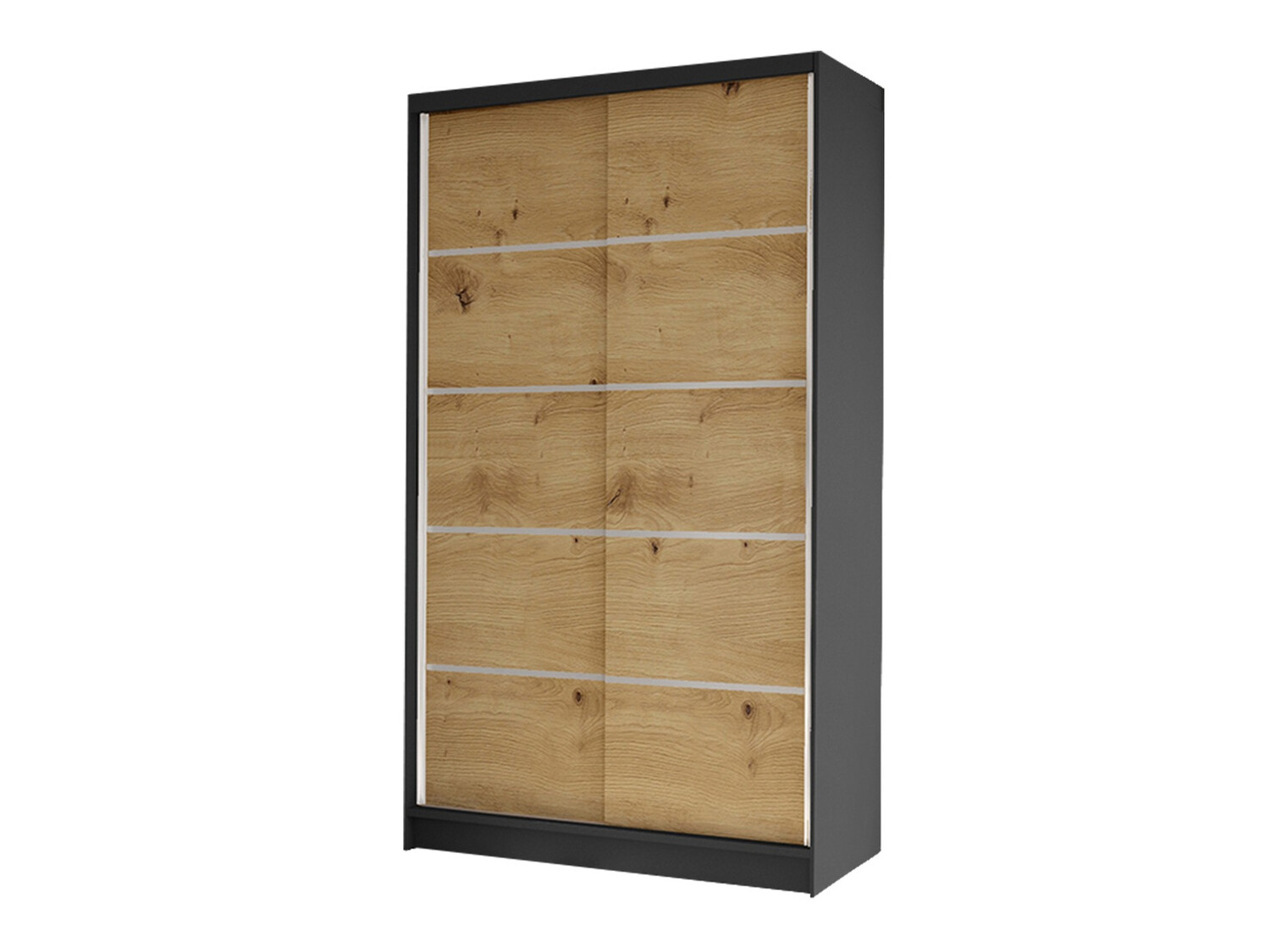Armadio Closico Fractor IV (Nero + Rovere Artisan)