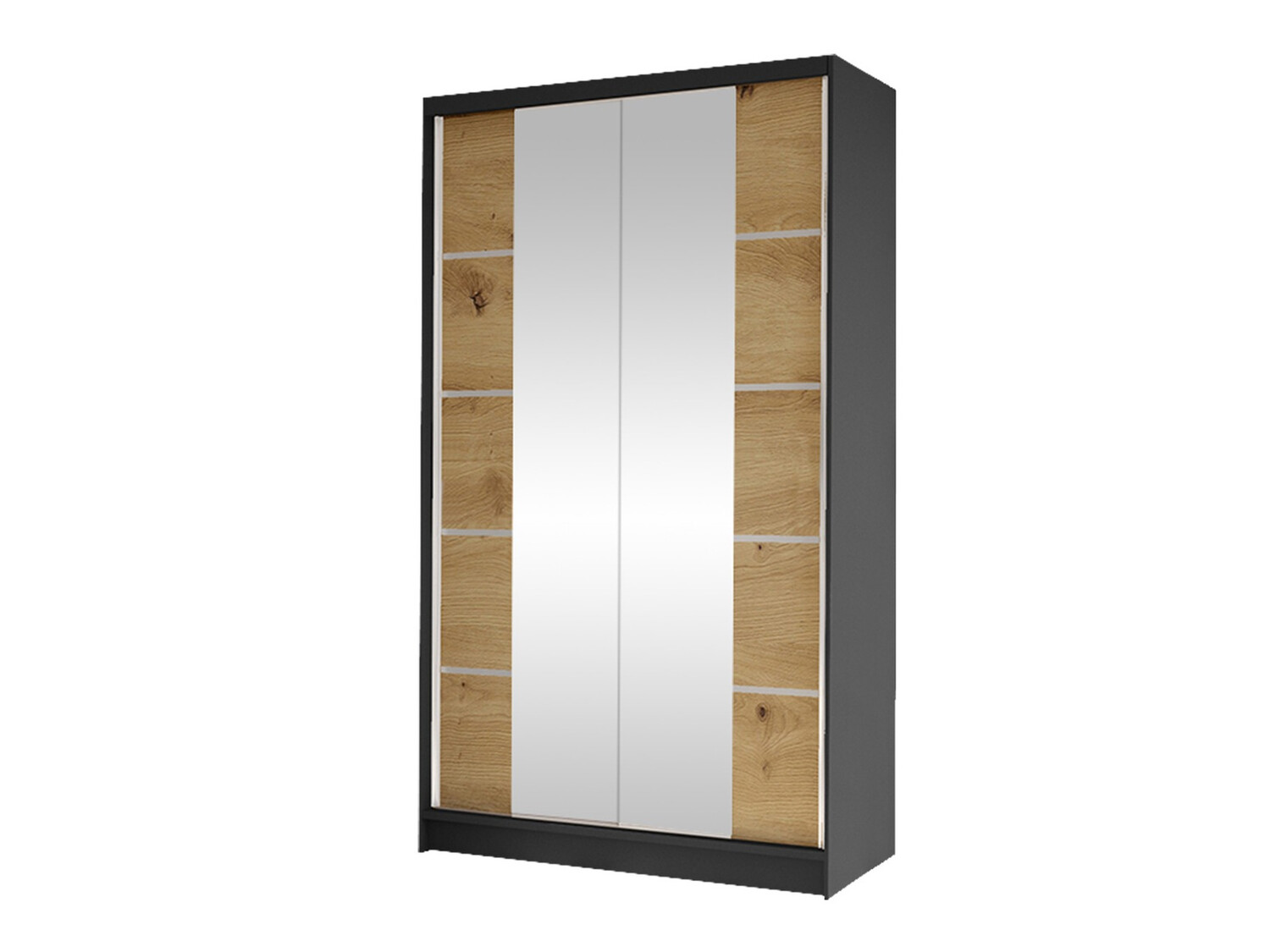 Armadio Closico Fractor V (Nero + Rovere Artisan)