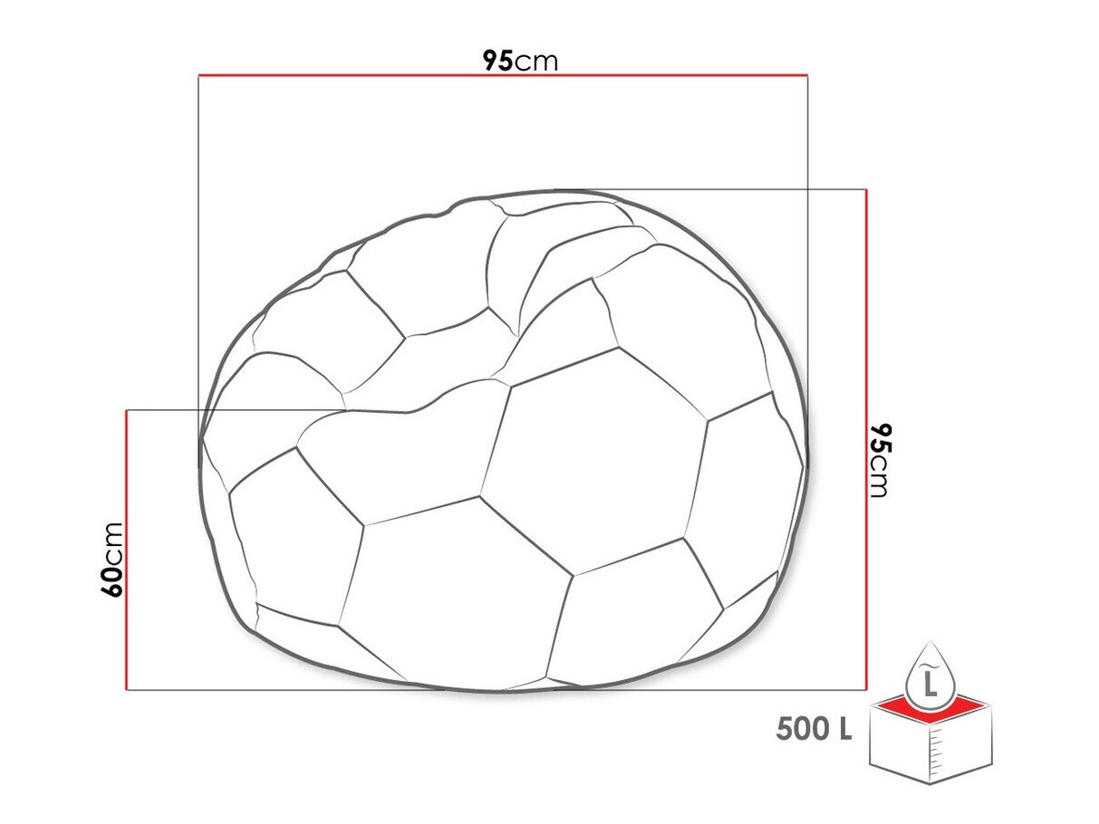 Poltrona a sacco Comfivo Pectus (Bianco + Nero)
