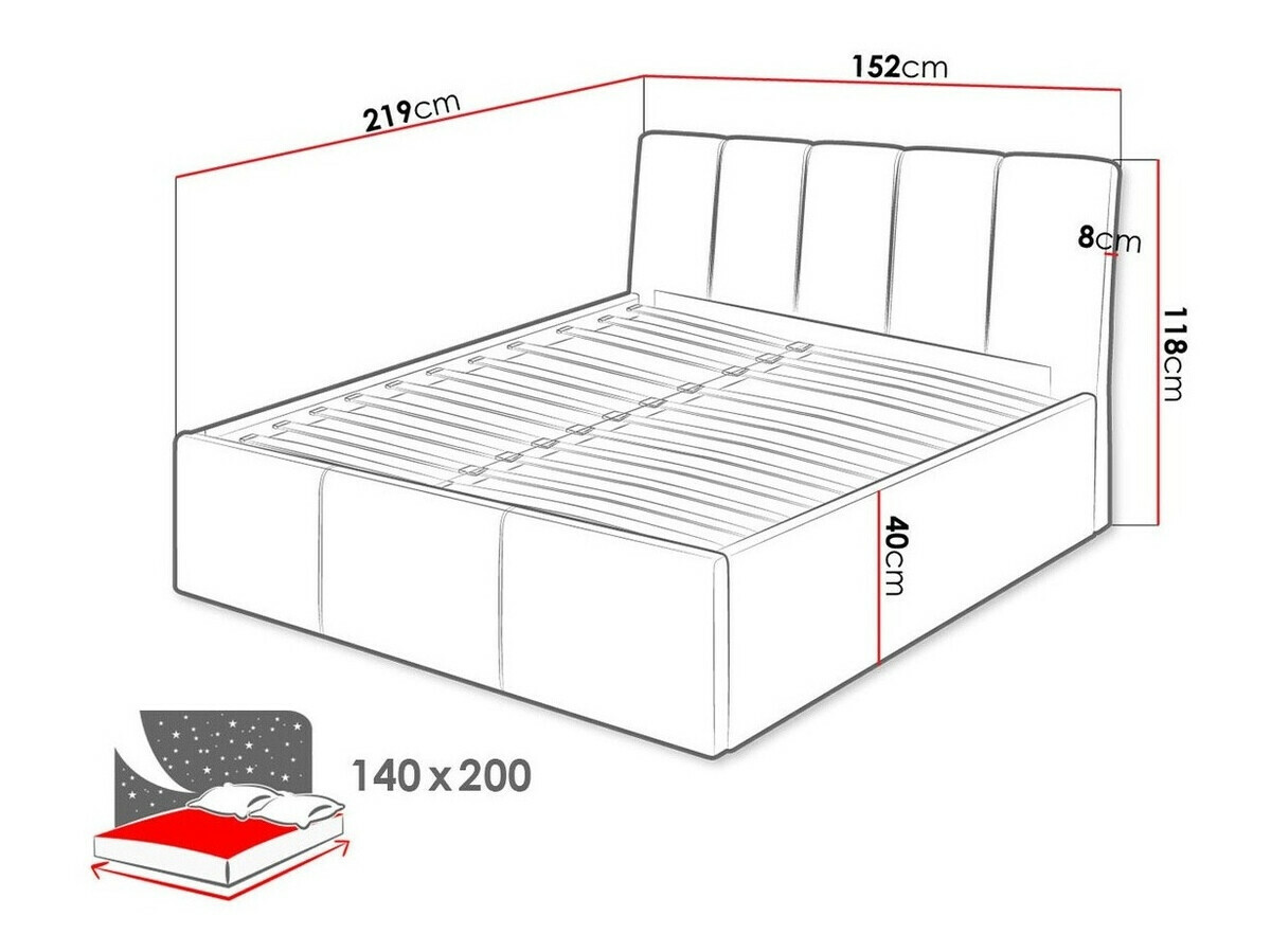 Letto ComfiDream Lumora (Fresh 32)