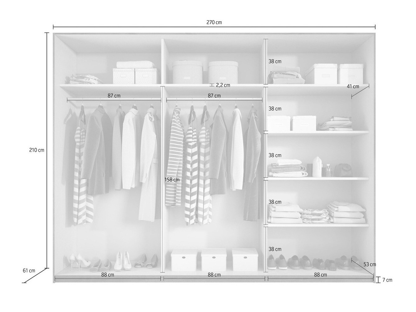 Armadio Levruvu 105 (Quercia del Monastery + Nero)