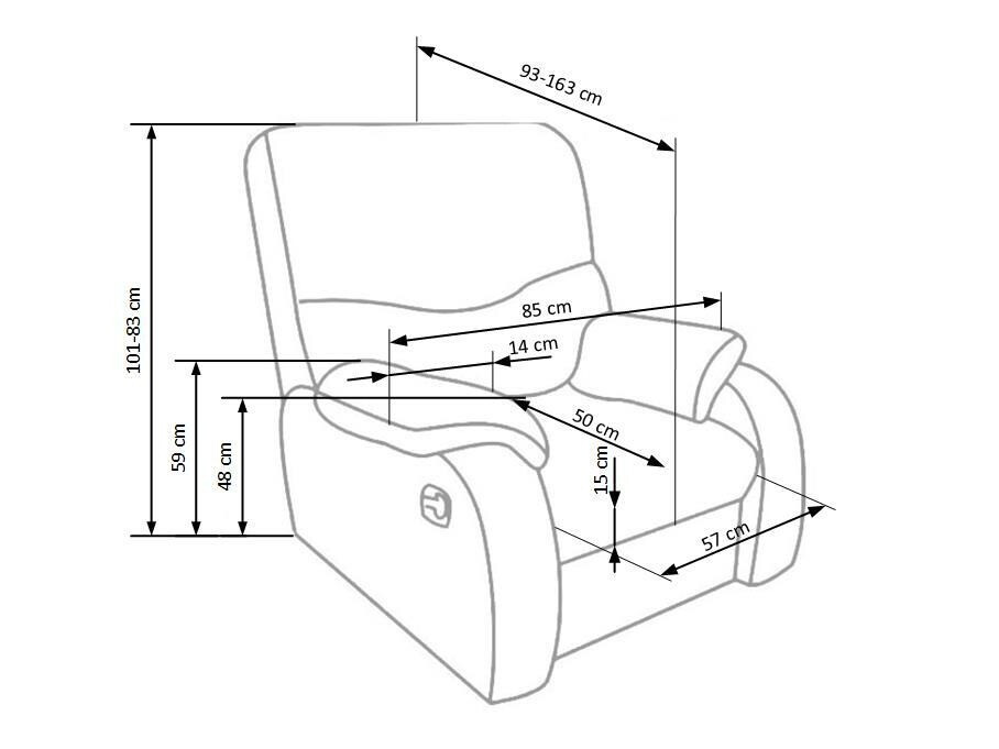 Poltrona regolabile Houston 564 (Nero)
