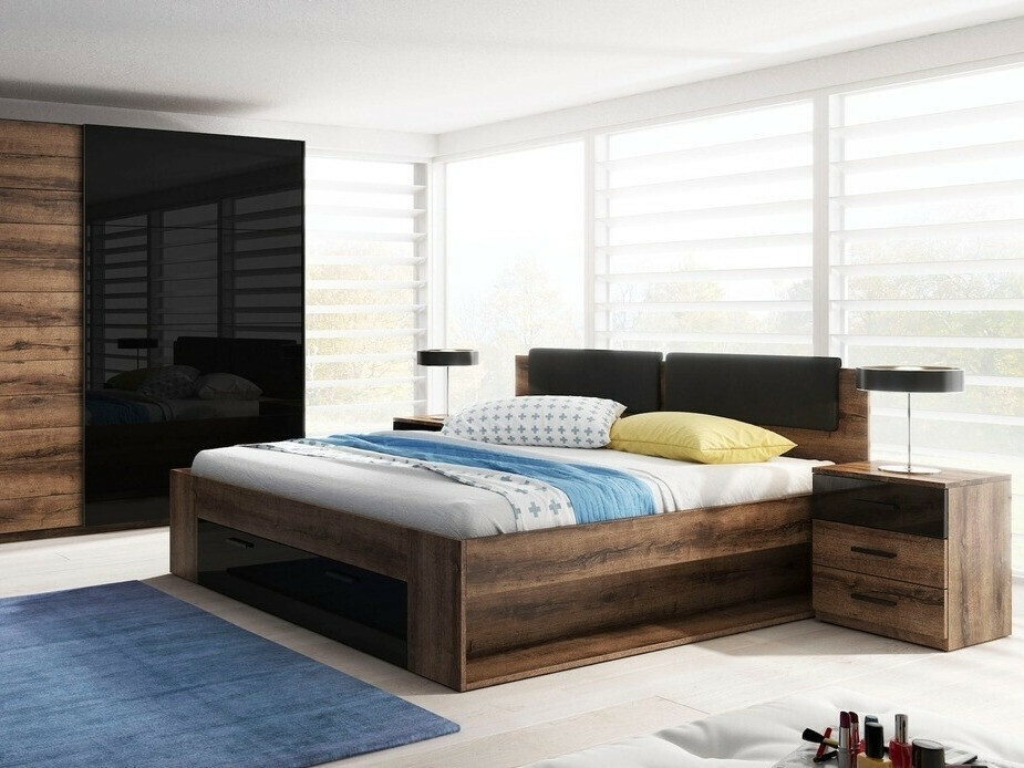 Letto Levruvu 106 (Quercia del Monastery + Nero lucido)